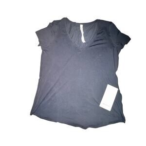 Lululemon Love V T-Shirt Women's Size 10 Black Tee Shirt S/S Pima Cotton NWT
